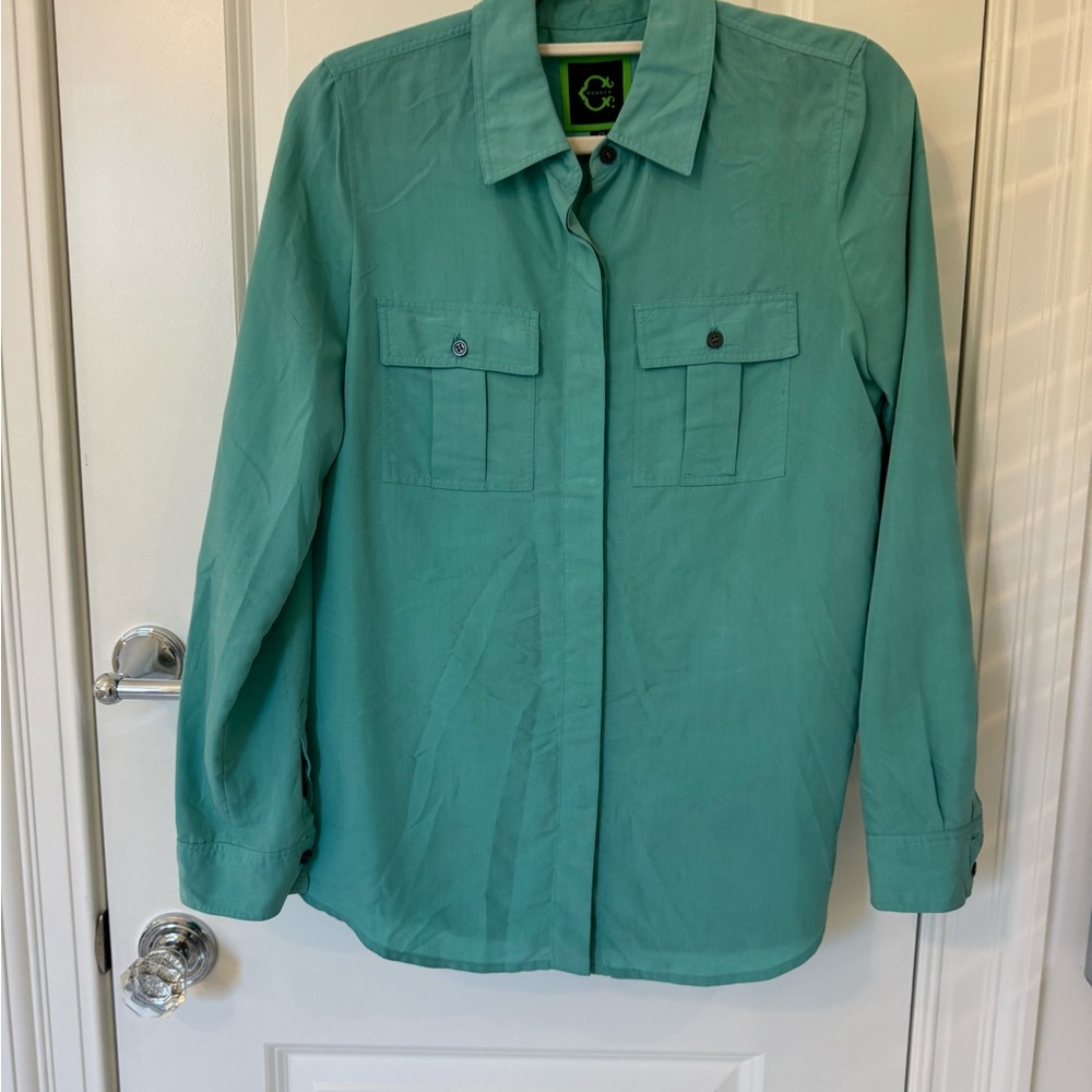 C. Wonder Teal Button-Up Shirt